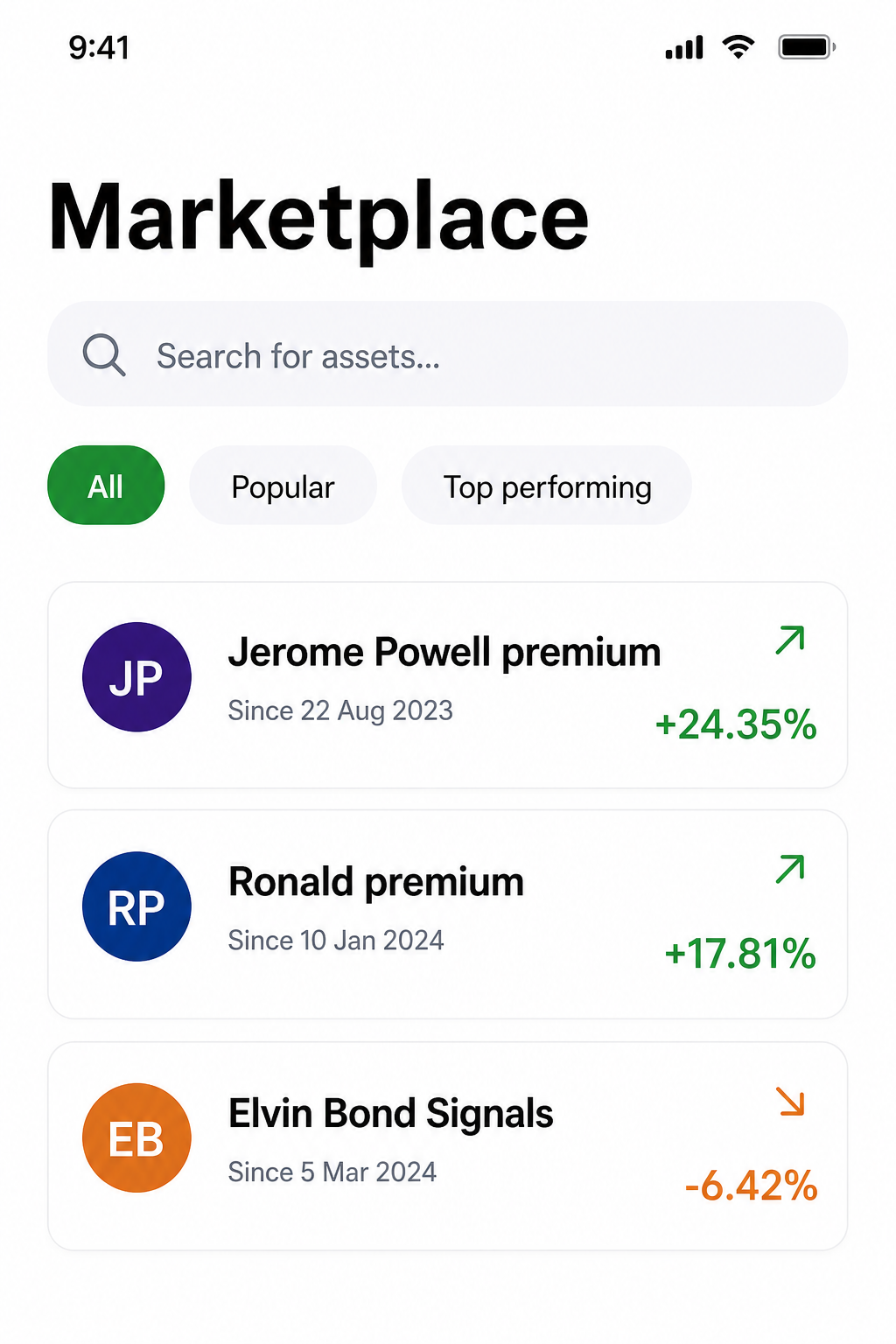 Marketplace of traders